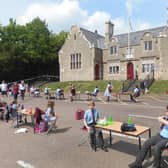 The pupils' tea party at William Alvey School, Sleaford.