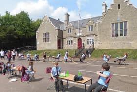 The pupils' tea party at William Alvey School, Sleaford.