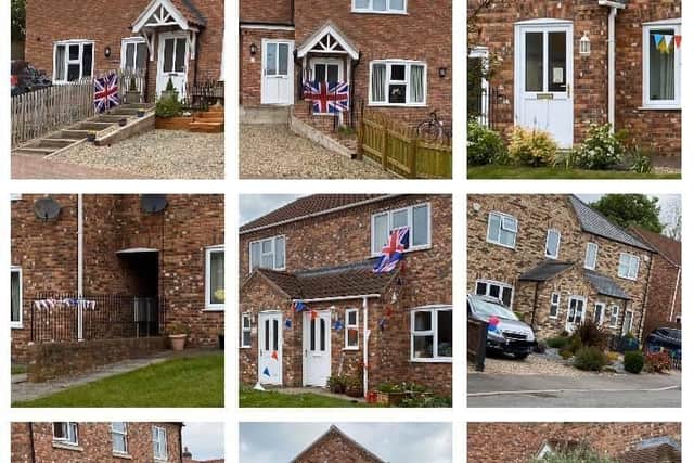 Jenny Beswick shared this collage of houses with their decorations up! EMN-201105-111429001
