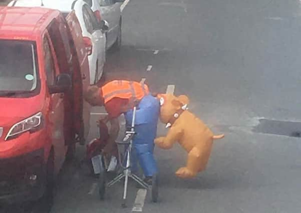 Mablethorpe resident Bethany Walker took this photo of Mike Nelhams on one of his postal rounds.