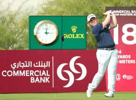 DOHA, QATAR - MARCH 07:   Dave Coupland of England tees off on the 18th hole during the third round of the Commercial Bank Qatar Masters at Education City Golf Club on March 07, 2020 in Doha, Qatar. (Photo by Warren Little/Getty Images) 775421341