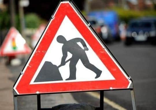 Roadworks stock image