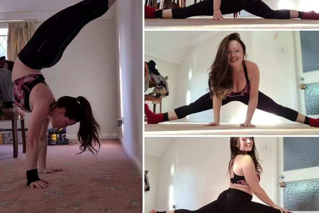 Working on mental health, getting into much better headspace and got back into stretching and being flexible - by Alice Emily. EMN-201205-121115001