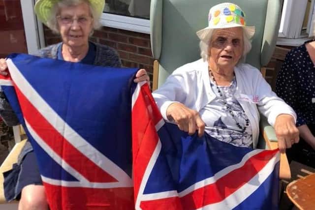 Flying the flag at Syne Hills Residential Home.