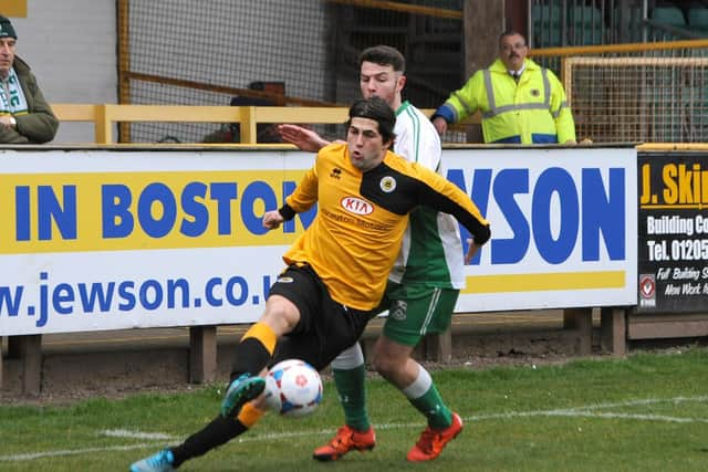 Zak Mills scored a marvellous volley against North Ferriby.