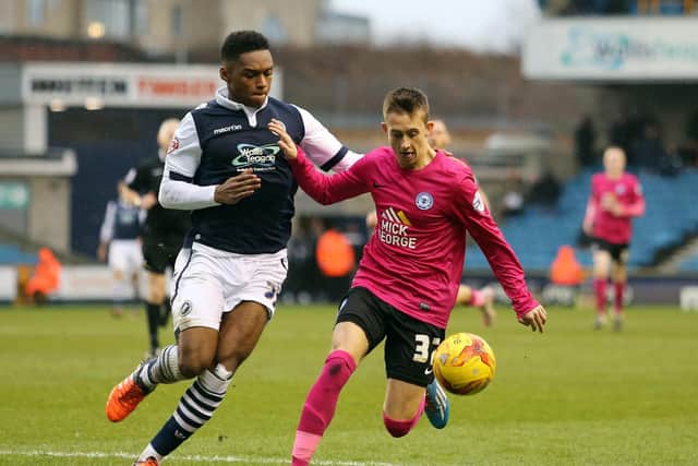 Nicholson in action for Peterborough United. Photo: Joe Dent.