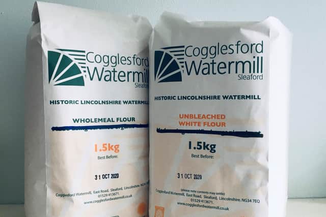 Flour going on sale in farm shops from Cogglesford Mill. EMN-200514-175219001