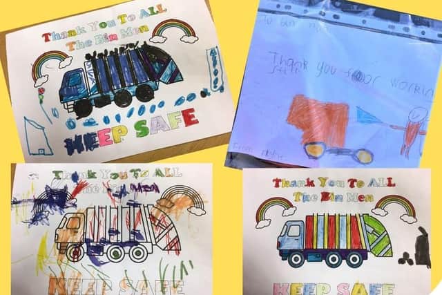 Crews are keeping the messages in their wagons to remind them they are appreciated.