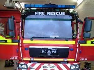 Boston firefighters attended a blaze on Castle Road