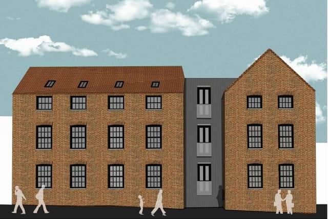 A sketch of how the apartments would look.