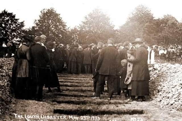 A funeral service was held for the many victims of the Louth Flood. (Photo: Louth Museum)