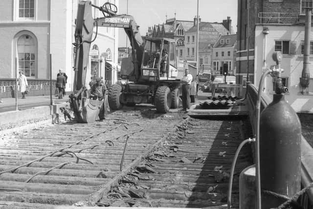 Town Bridge, laid bare.