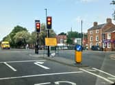 Signs in Horncastle’s Bull Ring give drivers plenty of notice for the road closure on the A158.