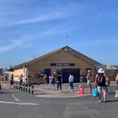 People were queuing 40 minutes for the disabled toilet in the  car park in Skegness. Photo:John Byford.