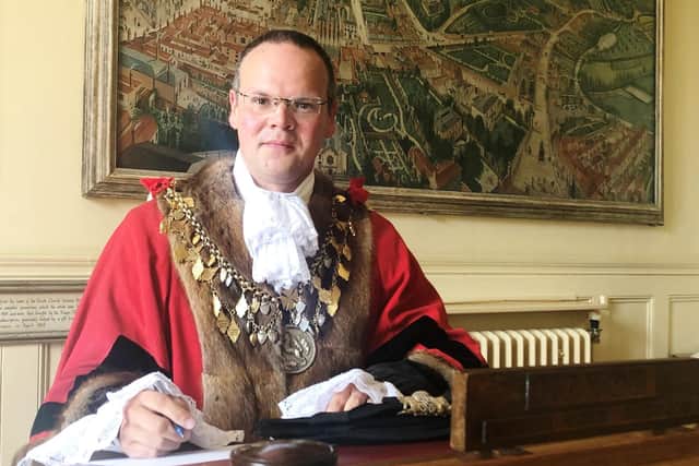 Mayor of Louth, Darren Hobson.