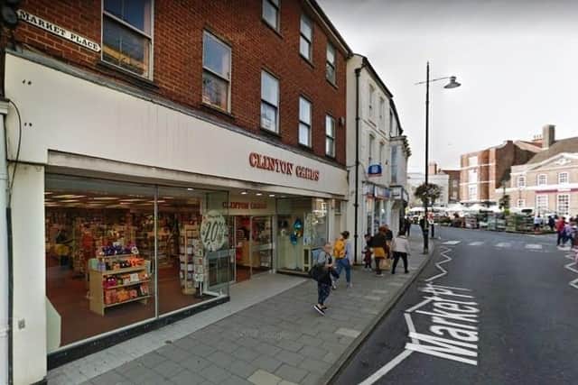 The Clintons card store in Louth has closed down. (Image: Google).