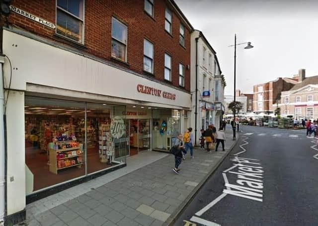 The Clintons card store in Louth has closed down. (Image: Google).