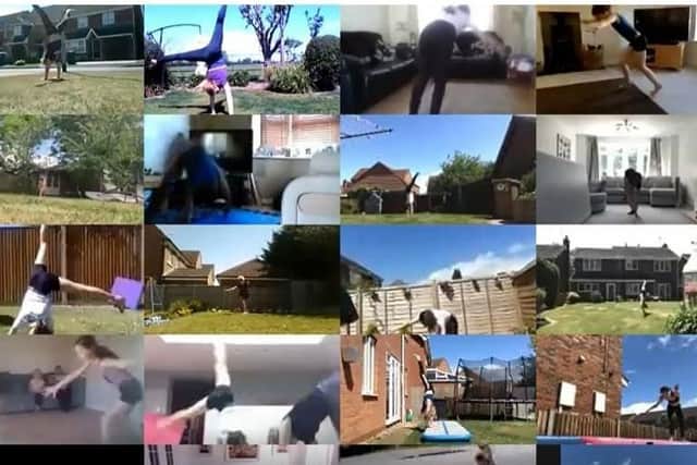 Sleaford Gymnastics Club members and friends doing their cartwheels. EMN-200106-185620001