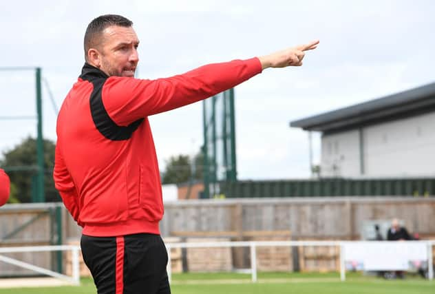 Skegness Town football action and player pics. EMN-191028-084902002