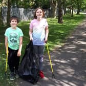 This Richmond School pupil and his mum went litter picking during their exercise time.