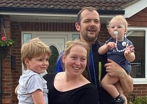 Dean with his wife Melissa and two sons, Jossi (left) and Bertie.