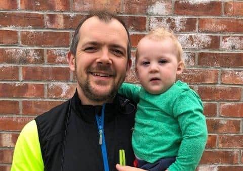 Devoted dad Dean Jacklin with little Bertie