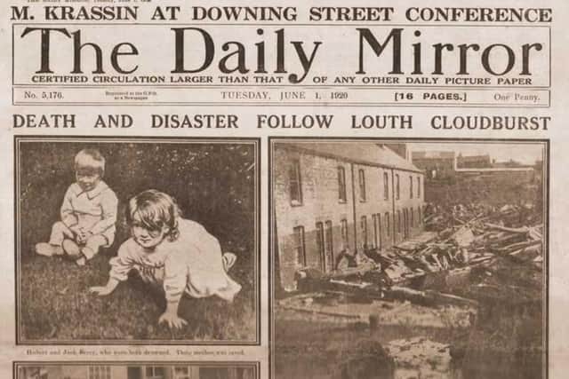 The front page of a national newspaper shortly after the disaster.