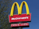 A McDonald's drive-thru sign. Photo: Getty Images