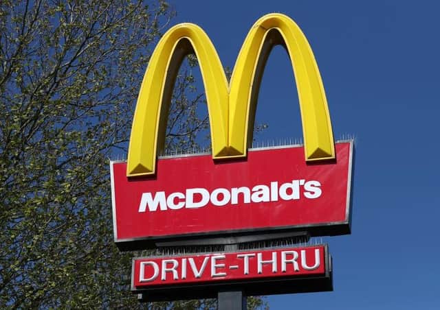 A McDonald's drive-thru sign. Photo: Getty Images