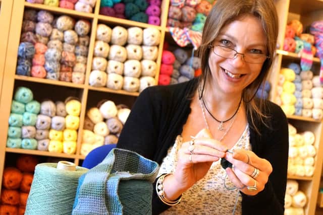 Gail Lee, owner of the Stitch Witch, is looking forward to welcoming back her customers - but won't be able to hold her popular 'knit and natters' or workshops at the present time