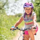 Pedal Power: Eva Barton (7) in action on the Spa Trail in Horncastle