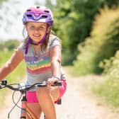 Pedal Power: Eva Barton (7) in action on the Spa Trail in Horncastle