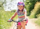 Pedal Power: Eva Barton (7) in action on the Spa Trail in Horncastle