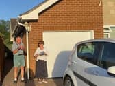 Dave and Gillian Smith making noise for Clap for Carers in Burgh le Marsh.