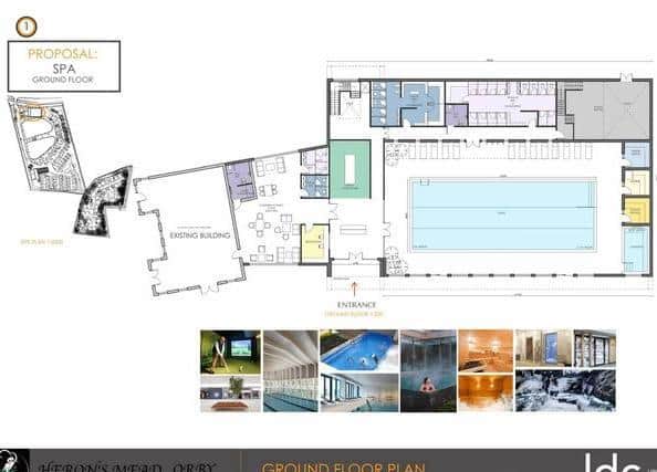 Plans of the new spa and pool at Herons Mead in Orby.