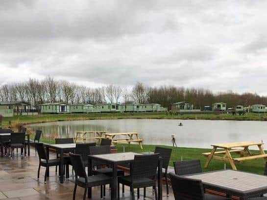 The fishing lake is open after lockdown.
