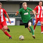 Lincs League action between Sleaford Town Rangers and Horncastle Town.