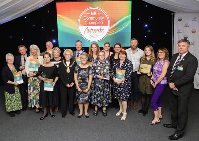 The 2019 NK Community Champion Awards winners. Picture: Chris Vaughan Photography. EMN-200106-153033001