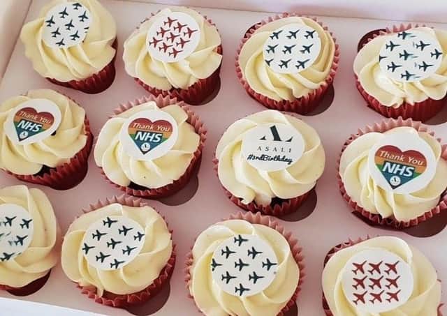 Cupcakes for NHS heroes from Asali Designs of Navenby. EMN-200106-142821001