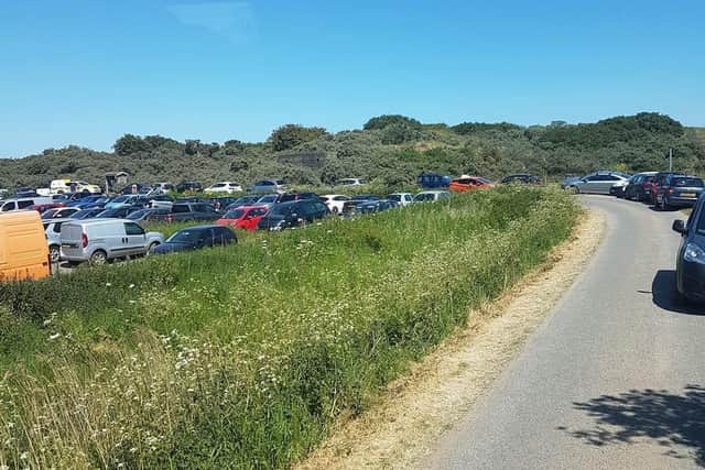 The scene at the Crook Bank car park on Sunday afternoon. (Photo: Mablethorpe Fire Station). EMN-200106-180651001