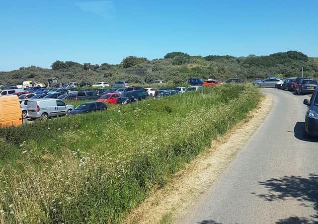 The scene at the Crook Bank car park on Sunday afternoon. (Photo: Mablethorpe Fire Station). EMN-200106-180651001