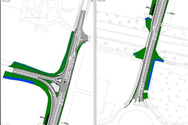 Improvement work plans for the A153/A17 junction.