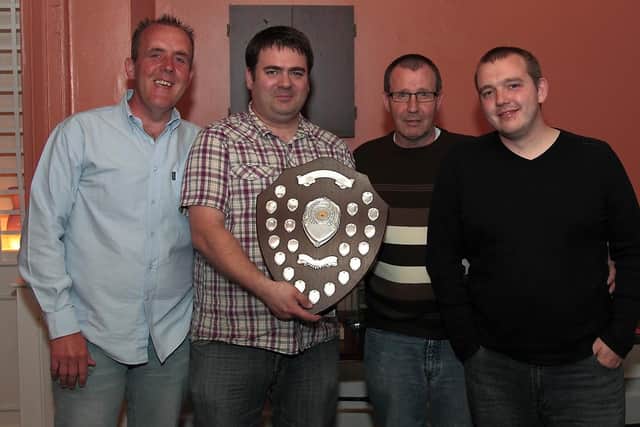 Division one winners - the Barkam Arms. They were, from left, Alan Wakefield, captain Darren Denovellis, Neil Harrison and Mike Pilkington.
