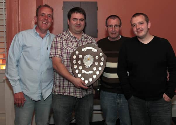 Division one winners - the Barkam Arms. They were, from left, Alan Wakefield, captain Darren Denovellis, Neil Harrison and Mike Pilkington.