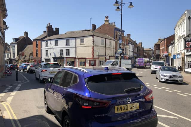 Coun Lockwood supplied this photo of traffic delays in Horncastle.