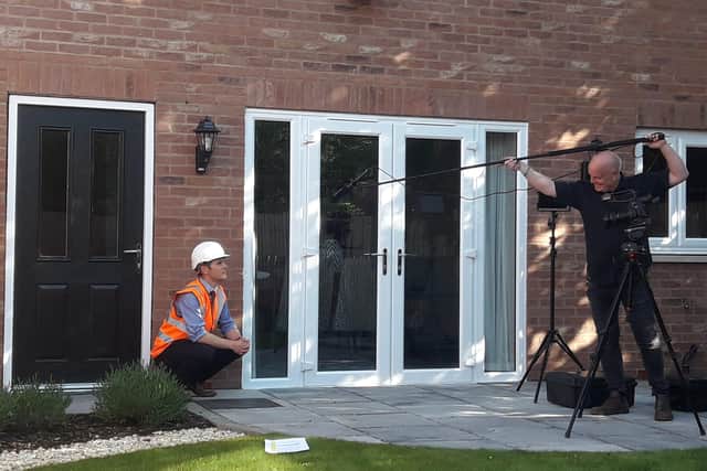 Richard Bishop, Contracts Manager, filming Chestnut Homes’ new ‘home demonstration’ video. EMN-200906-135527001