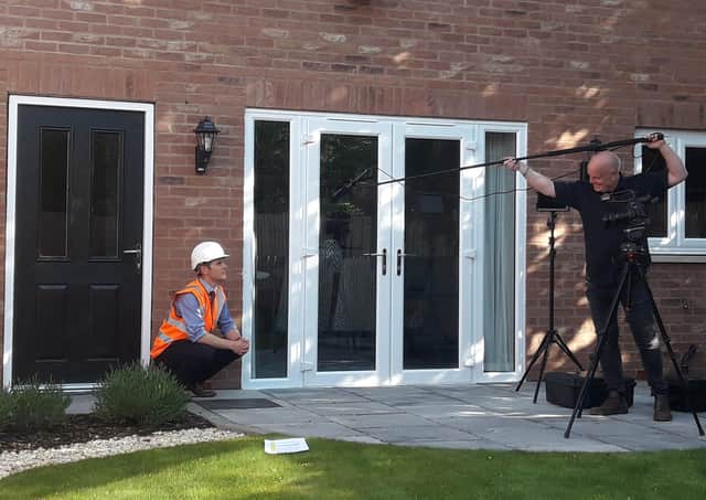 Richard Bishop, Contracts Manager, filming Chestnut Homes’ new ‘home demonstration’ video. EMN-200906-135527001