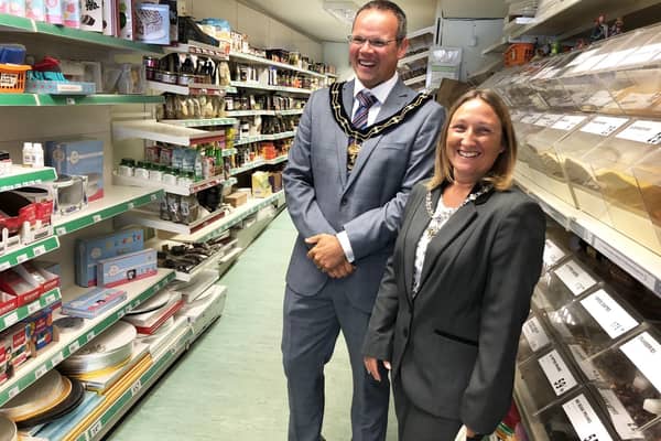 The Louth branch of Spill The Beans received a visit from the Mayor and Mayoress on Friday.