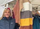 Alice Mitchell at her market stall in Spilsby.