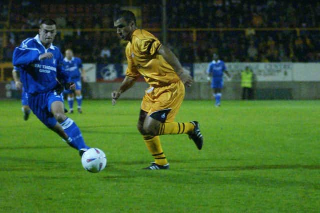 Thompson featured in 2002's 5-1 Worthington Cup defeat to Cardiff City.